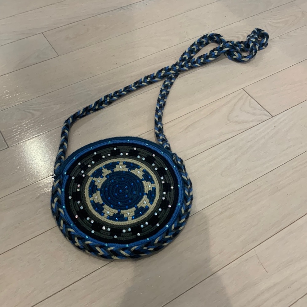 Blue Crystal Crossbody
